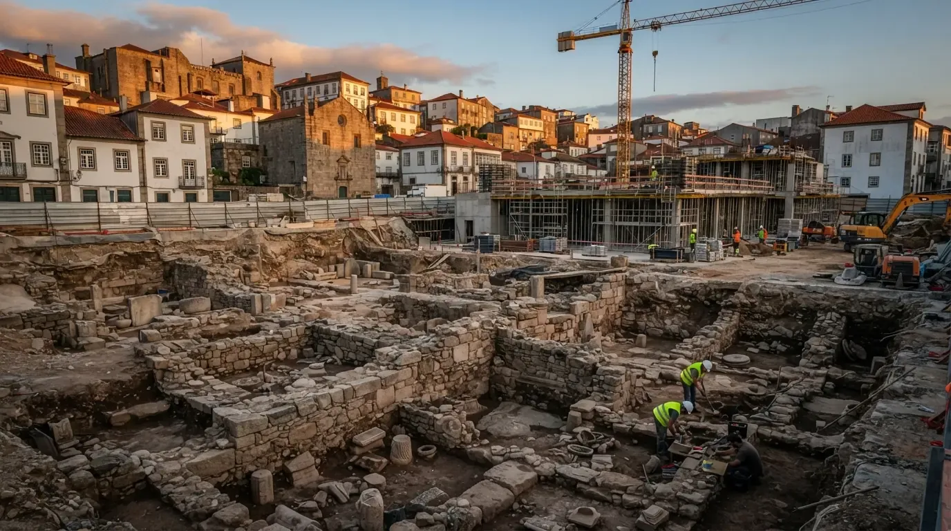 Viana do Castelo Market Construction Halted Over 16th-Century Convent Ruins Discovery